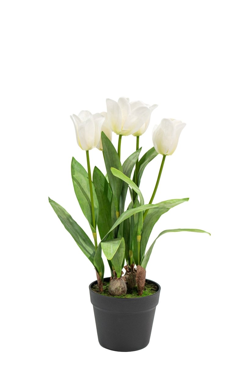 Composizione tulipani olandesi artificiali in vaso h54 cm