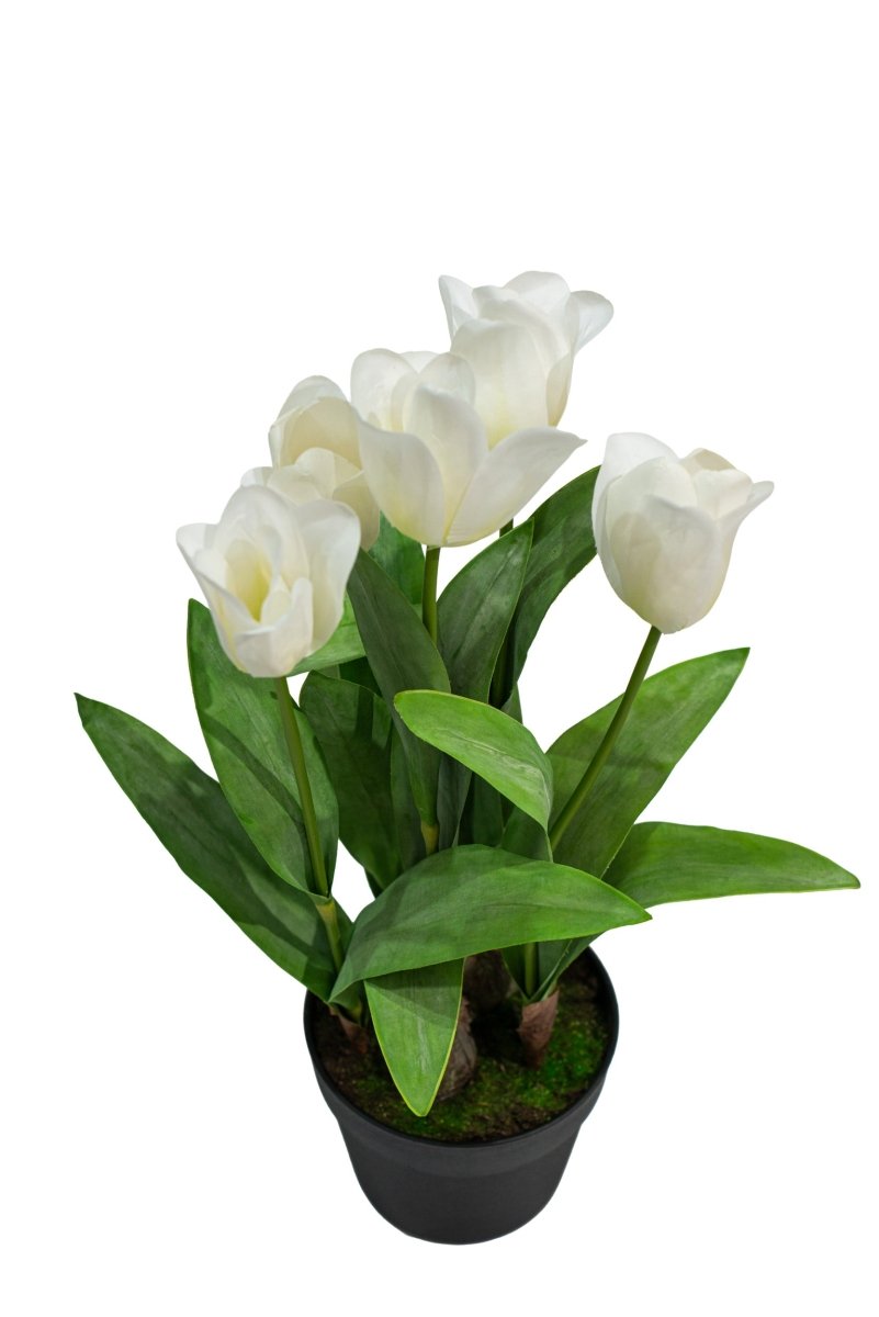 Composizione tulipani olandesi artificiali in vaso h54 cm
