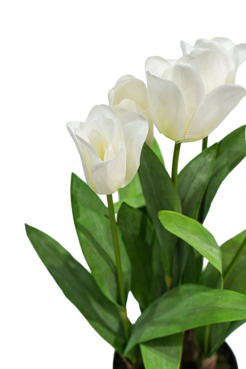 Composizione tulipani olandesi artificiali in vaso h54 cm