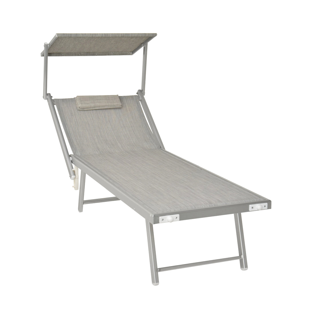Lettino prendisole grigio melange Spiaggia Pro Xone