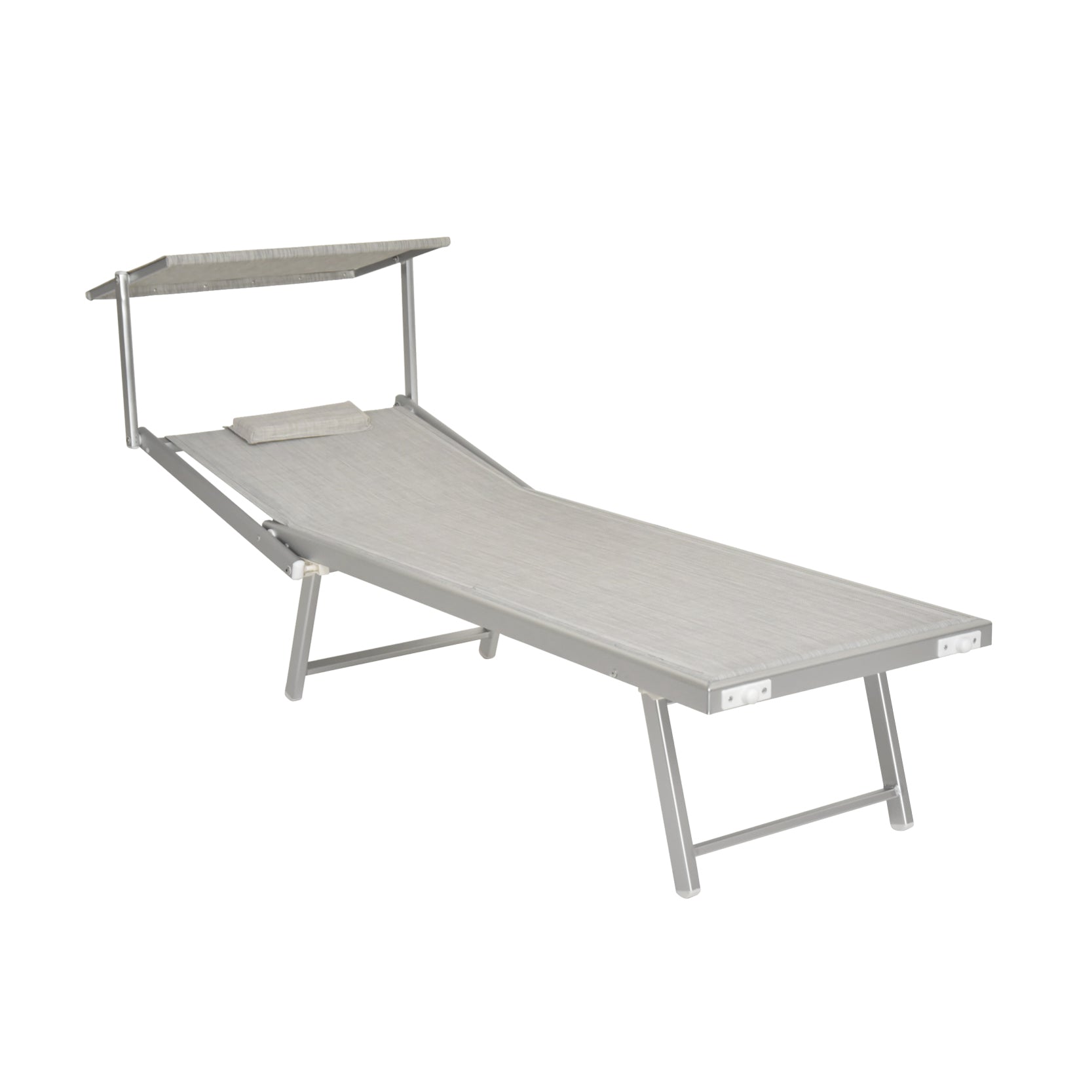 Lettino prendisole grigio melange Spiaggia Pro Xone