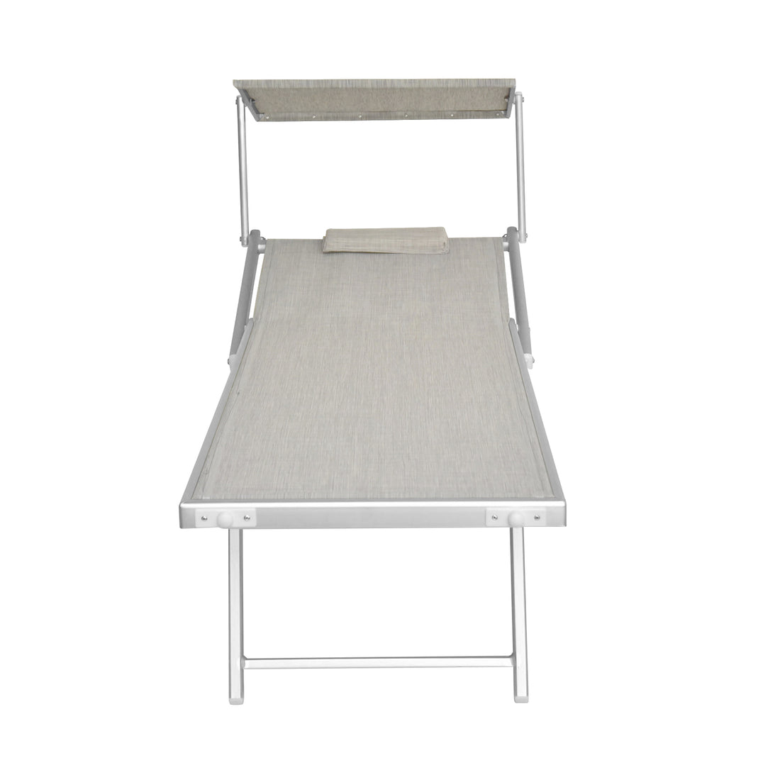 Lettino prendisole grigio melange Spiaggia Pro Xone