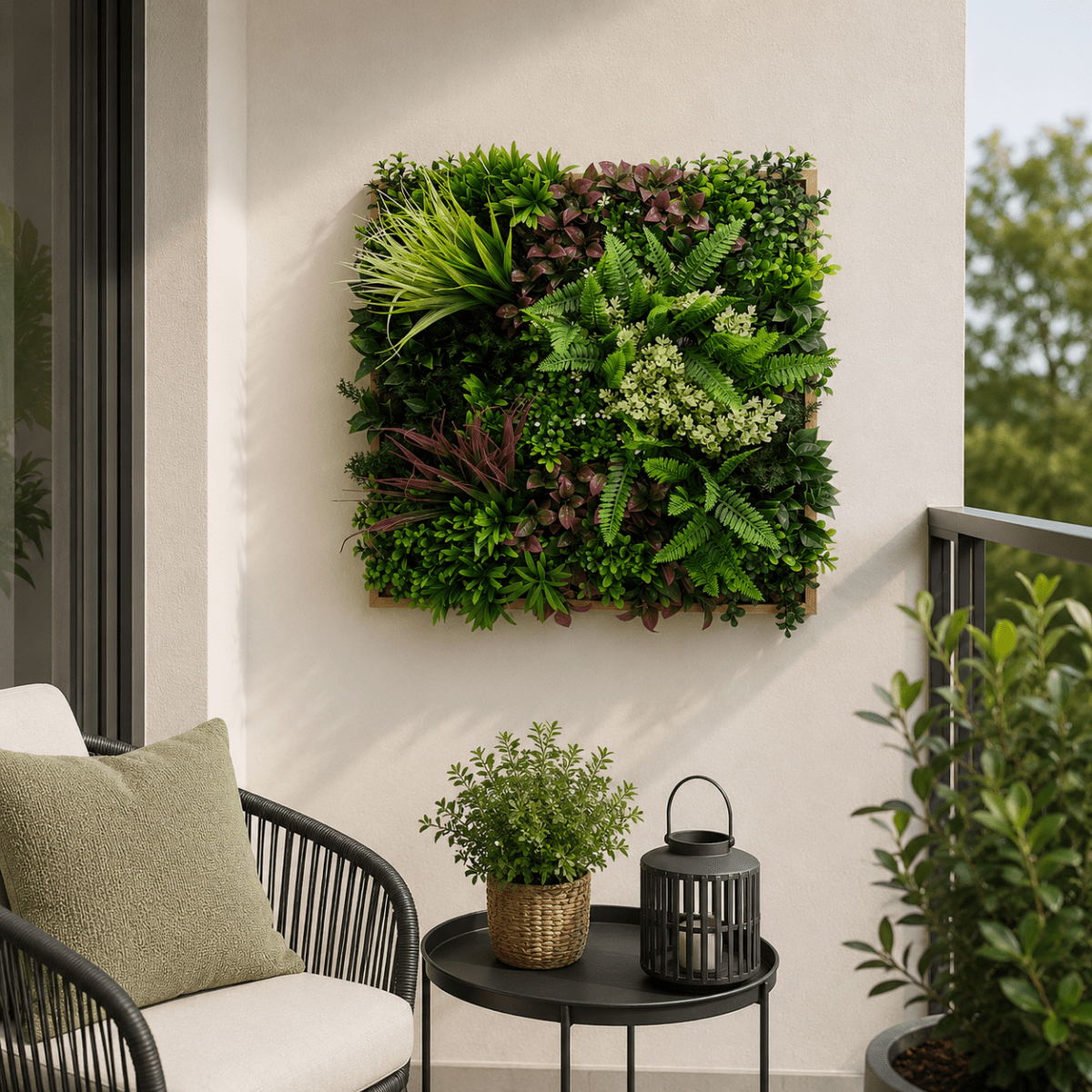 Siepe Quadro Verde Artificiale Decorativo Summer Frame 50x50cm | Xone