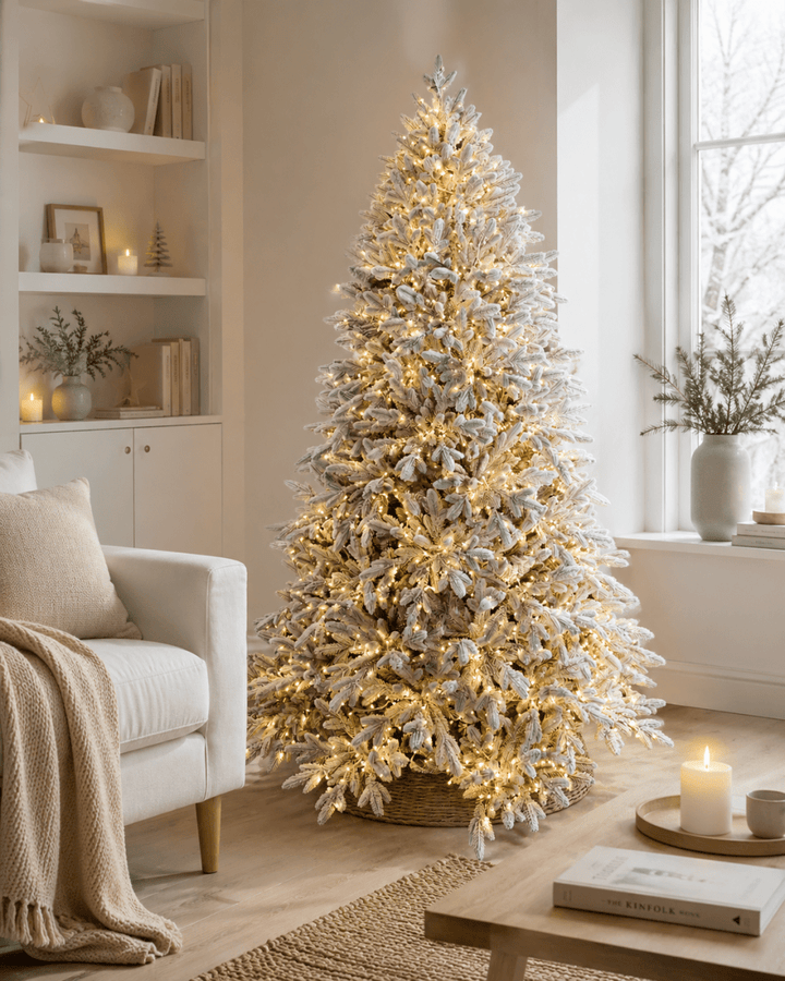 Albero di Natale Innevato Kendric con Led Integrati