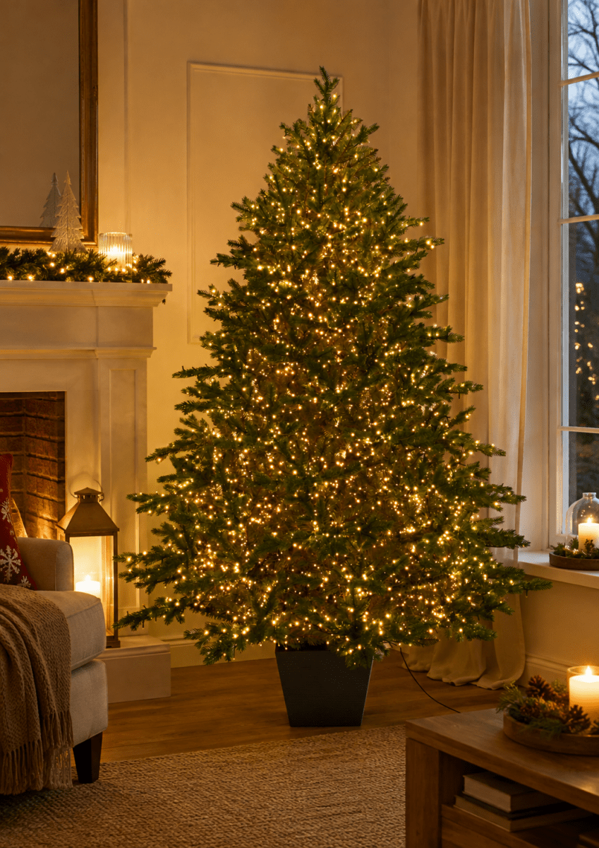 Albero di Natale Lord con vaso e Led integrati