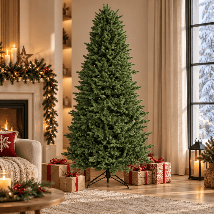 Albero di Natale Sammy Slim PE+PVC folto e conico