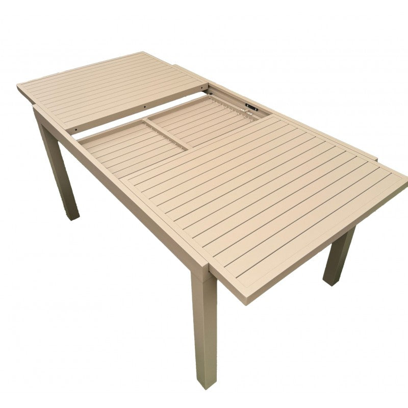 Tavolo da giardino tortora allungabile in alluminio Zeus Xone